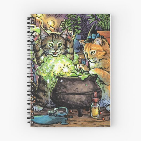 Item preview, Witchy Kittens Making Potions! designed and sold by Elisabeth Alba Illustration.