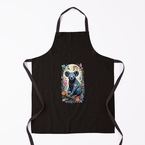 Item preview, a cheerful and flowery koala against a background of lush vegetation designed and sold by Creativesphotos.