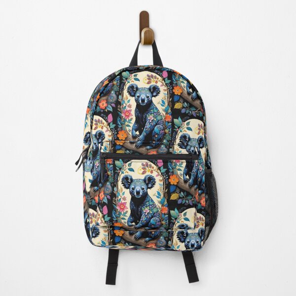 Item preview, a cheerful and flowery koala against a background of lush vegetation designed and sold by Creativesphotos.