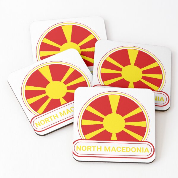 Item preview, North Macedonia Country Badge - North Macedonia Flag designed and sold by chrisrivait.