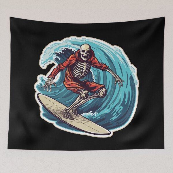 Item preview, Skeleton Surfer - Thrill Seeker designed and sold by VelvetRoom.