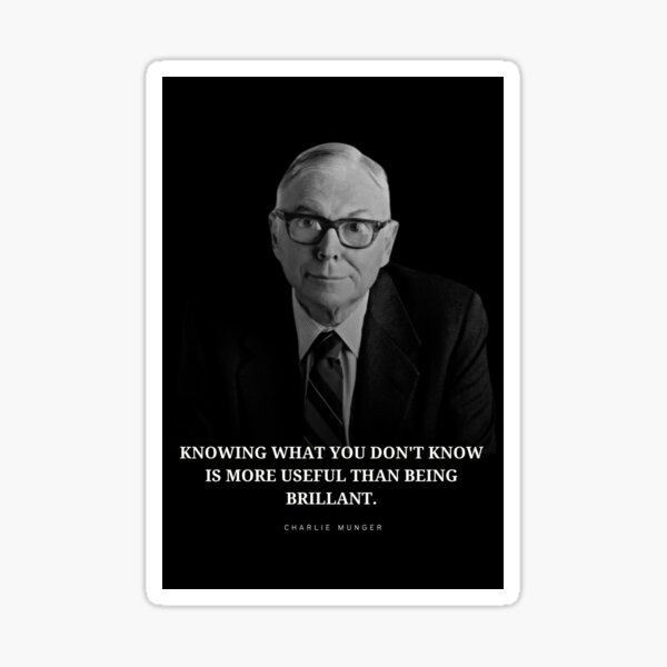 Item preview, Charlie Munger Quote Portrait designed and sold by SuccessInsanity.