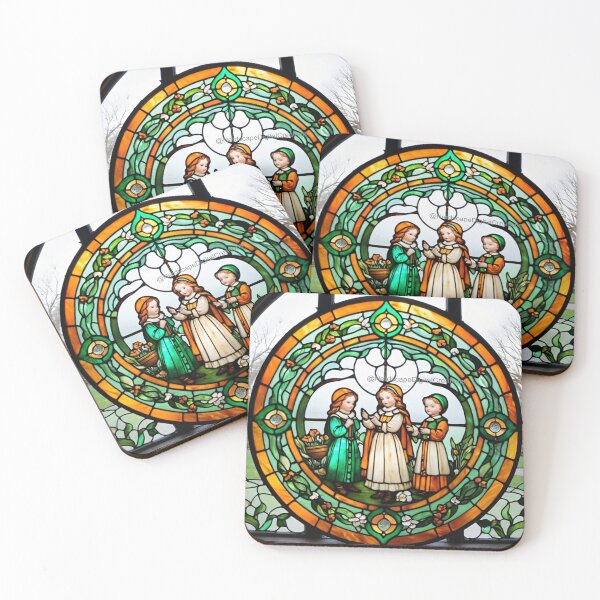Item preview, Stained Glass Window With Children designed and sold by NerdscapeDC.