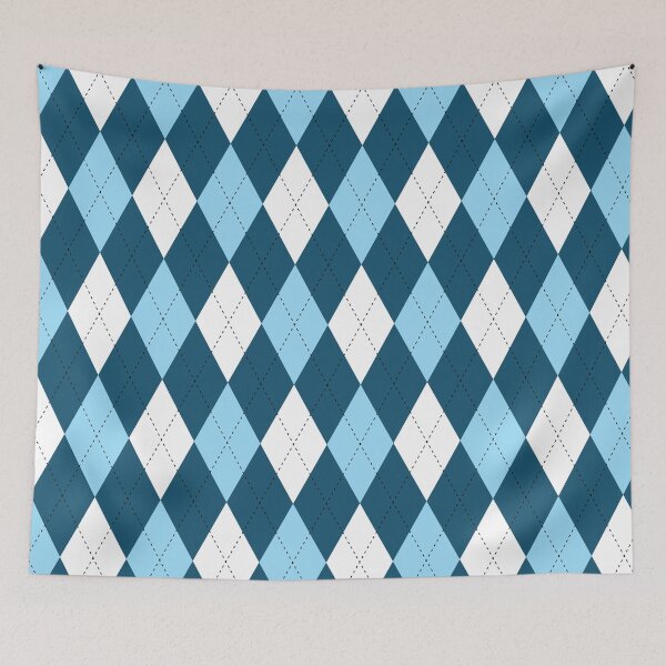 Item preview, Blue & White Argyle Plaid designed and sold by newburyboutique.