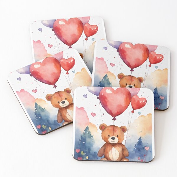 Item preview, A cute bear with heart balloons designed and sold by T-PRINCE.