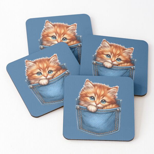 Item preview, Cute Cat in Pocket designed and sold by ironydesigns.