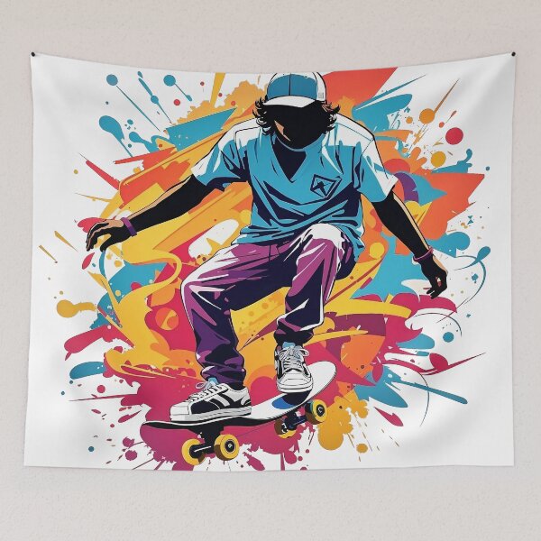 Item preview, Skateboarder in action designed and sold by Laufer15.