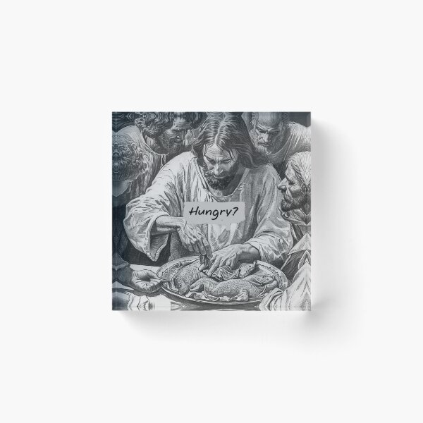 Item preview, Miracle of the Loaves and Fishes - Jesus Feeding the 5000 - Inspirational Biblical Art designed and sold by christiantkd.