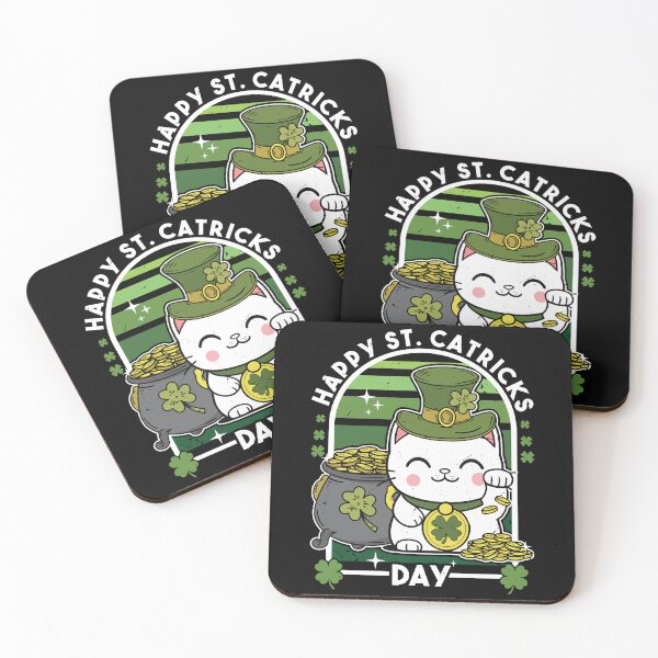 Item preview, Happy St Catricks day - Shamrock Cat St. Patrick's Day Gift designed and sold by JUSTBEELEGANT.
