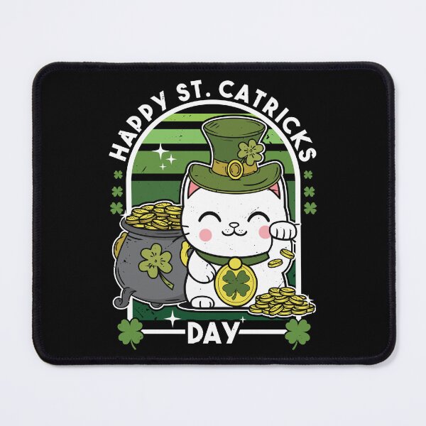 Item preview, Happy St Catricks day - Shamrock Cat St. Patrick's Day Gift designed and sold by JUSTBEELEGANT.
