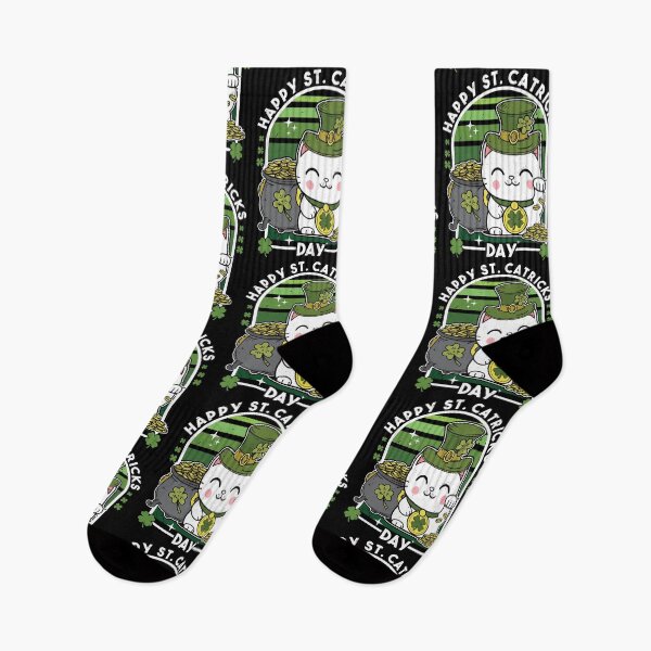 Item preview, Happy St Catricks day - Shamrock Cat St. Patrick's Day Gift designed and sold by JUSTBEELEGANT.