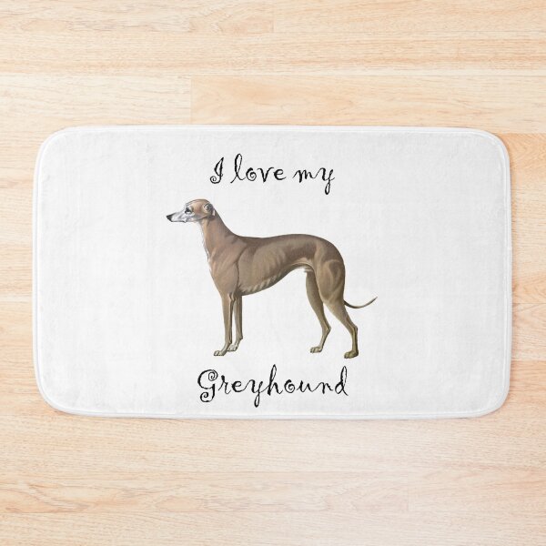 Item preview, I love my Greyhound Watercolor from Vero Shaw (1881) Illustrated Book of the Dog - black text designed and sold by ElegantTeaTime.