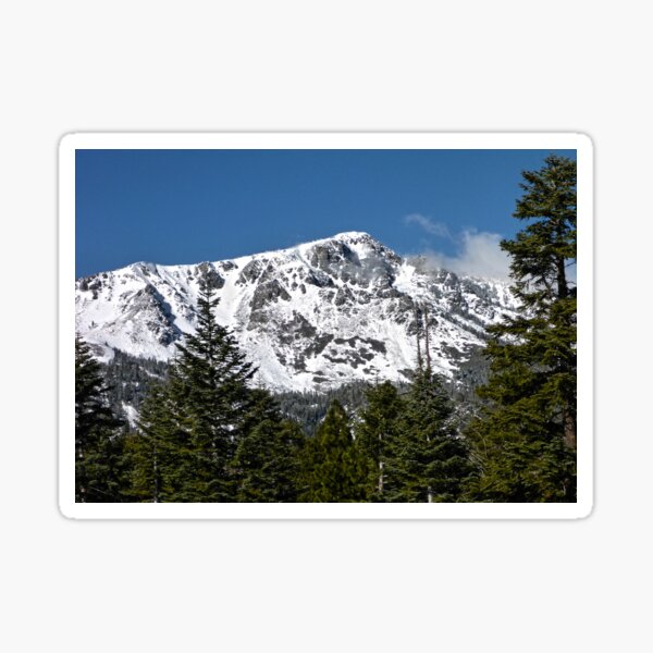 Snow Covered Mount Tallac Sticker