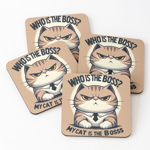 Item preview, Who is the boss, cat, cats, love cats, cat boss, chef, cat chef designed and sold by szpaku888.