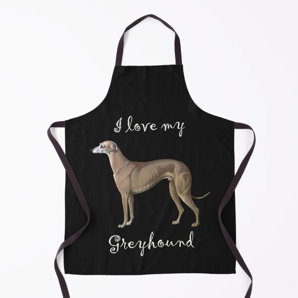 Item preview, I love my Greyhound Watercolor from Vero Shaw (1881) Illustrated Book of the Dog - white text designed and sold by ElegantTeaTime.