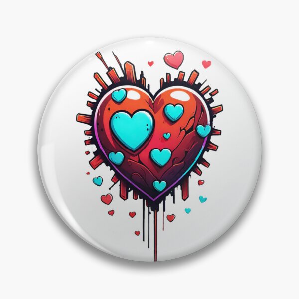 Item preview, Abstract love heart digital art designed and sold by VisionaryMode.