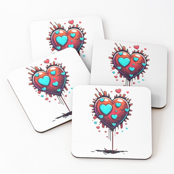 Item preview, Abstract love heart digital art designed and sold by VisionaryMode.