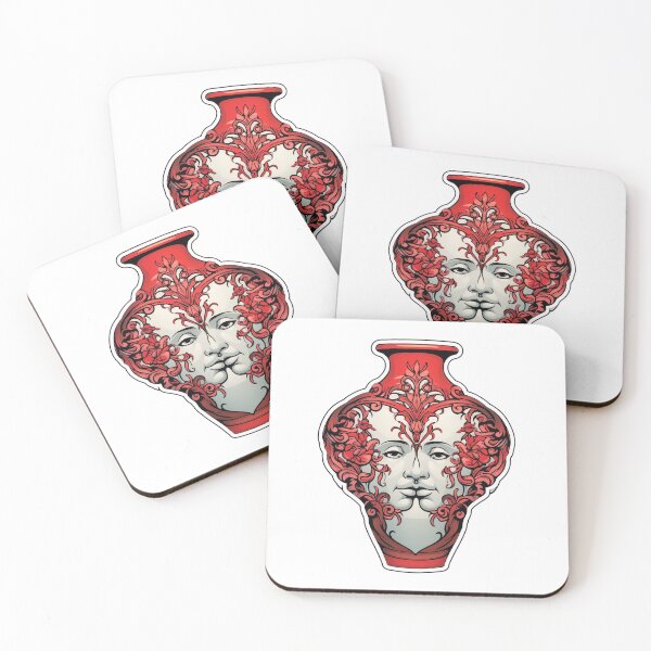 Item preview, Baroque Flourish Face Vase Sticker designed and sold by PuzzleMart.