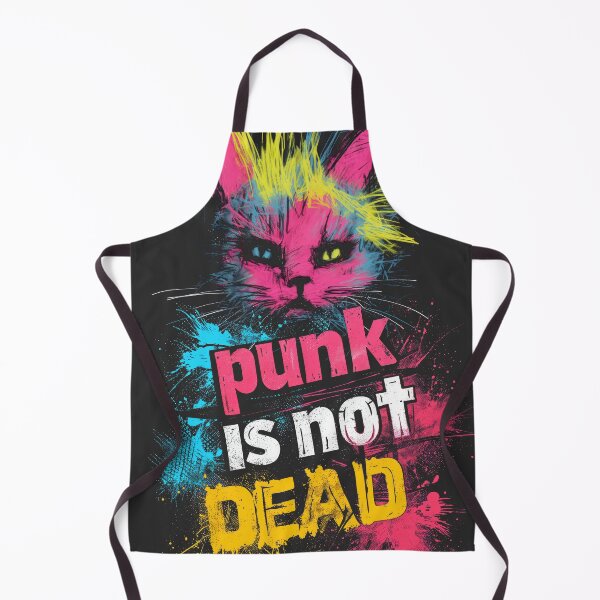 Item preview, Punker Punk Rock Cat - Punk Is Not Dead - Neon Colors Vivid designed and sold by PrintShangri-La.