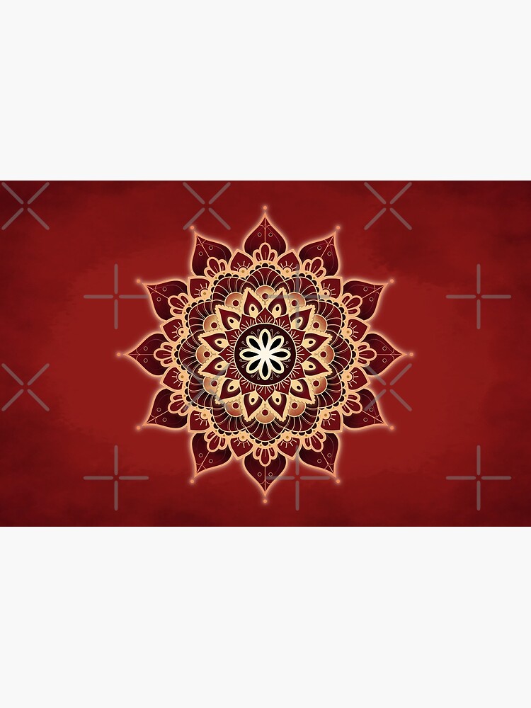 Aperçu 4 sur 4. Pochette avec l'œuvre Mandala du Chakra Racine (série) créée et vendue par AudreyJanvier.