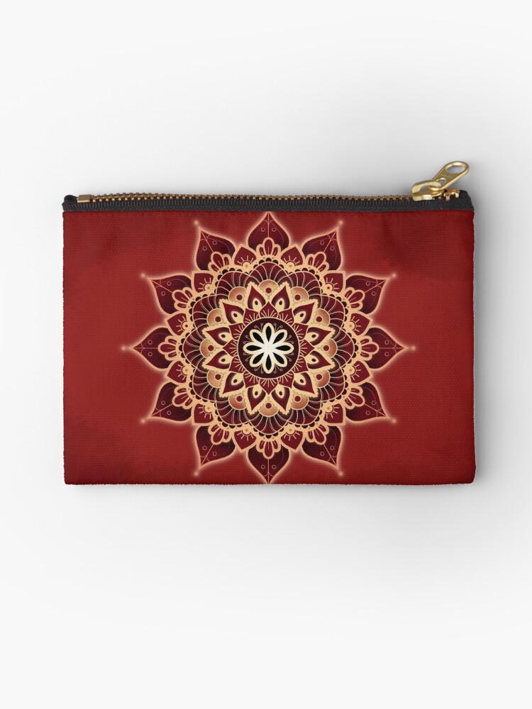 Aperçu 1 sur 4. Pochette avec l'œuvre Mandala du Chakra Racine (série) créée et vendue par AudreyJanvier.