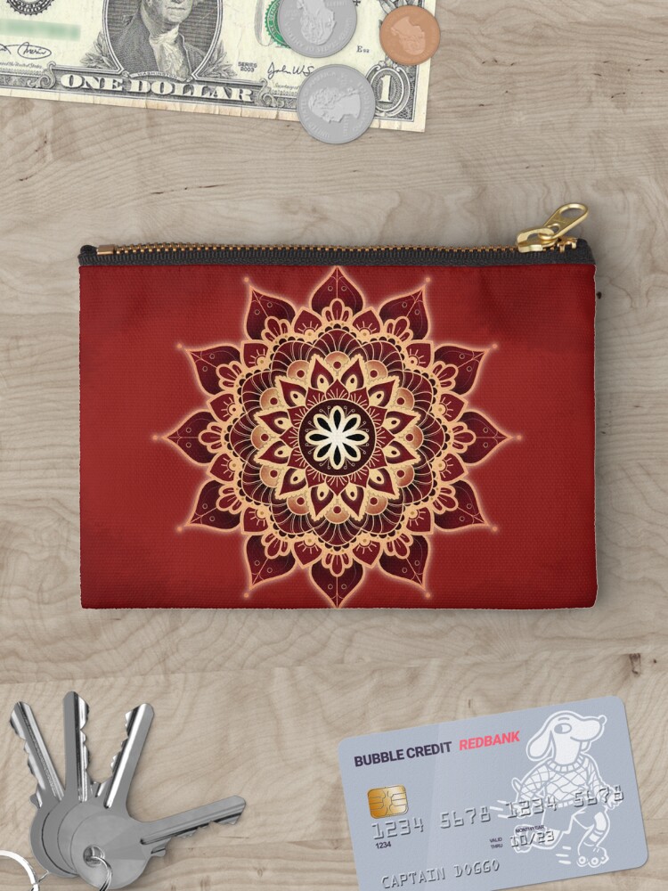 Aperçu 3 sur 4. Pochette avec l'œuvre Mandala du Chakra Racine (série) créée et vendue par AudreyJanvier.