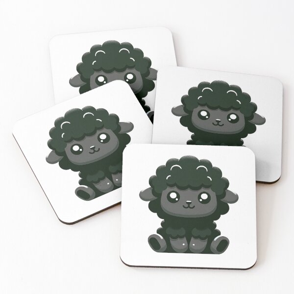 Item preview, black sheep sitting down designed and sold by nokoryna.