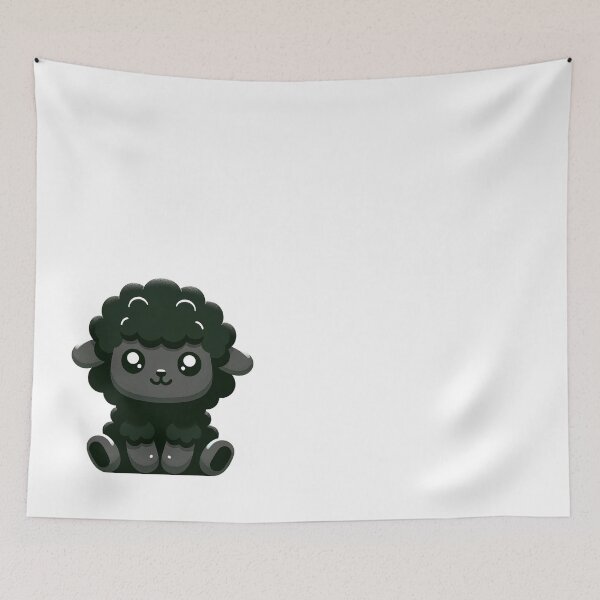 Item preview, black sheep sitting down designed and sold by nokoryna.