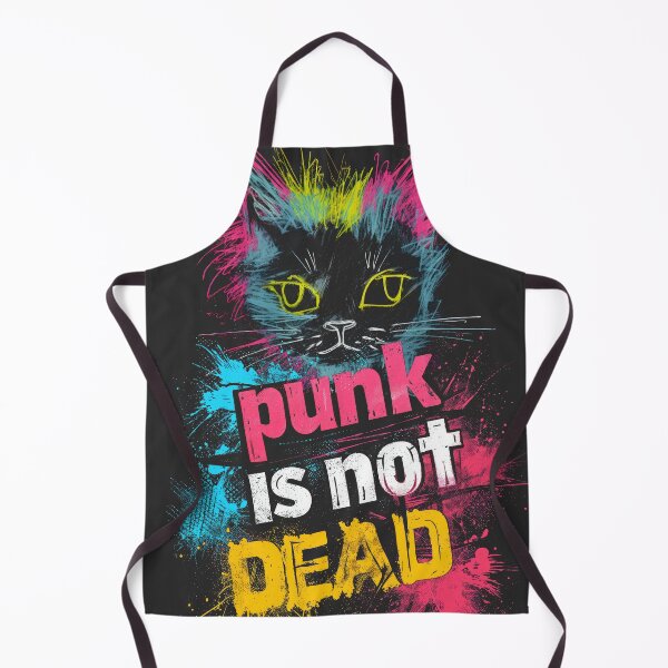 Item preview, Punker Punk Rock Cat - Punk Is Not Dead - Neon Colors Vivid designed and sold by PrintShangri-La.