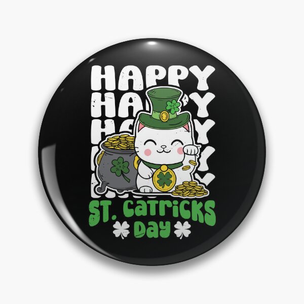 Item preview, Happy St Catricks day - Shamrock Cat St. Patrick's Day Gift designed and sold by JUSTBEELEGANT.