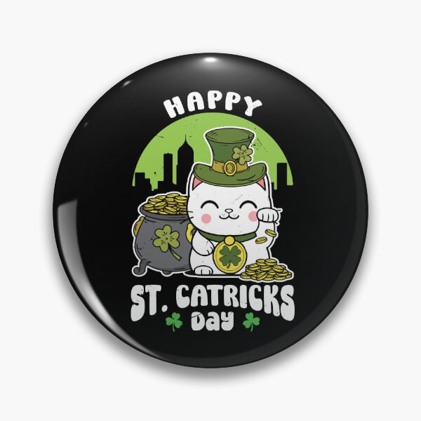 Item preview, Happy St. Catricks day - Shamrock Cat St. Patrick's Day Gift designed and sold by JUSTBEELEGANT.
