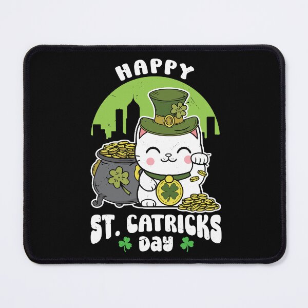 Item preview, Happy St. Catricks day - Shamrock Cat St. Patrick's Day Gift designed and sold by JUSTBEELEGANT.
