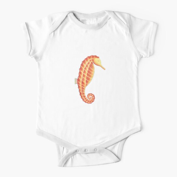The Peaceful Solitary Seahorse Short Sleeve Baby One-Piece