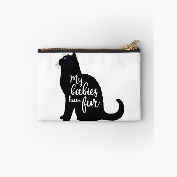 Item preview, My Babies Have Fur in Black Cat Silhouette designed and sold by Carleah Unique.