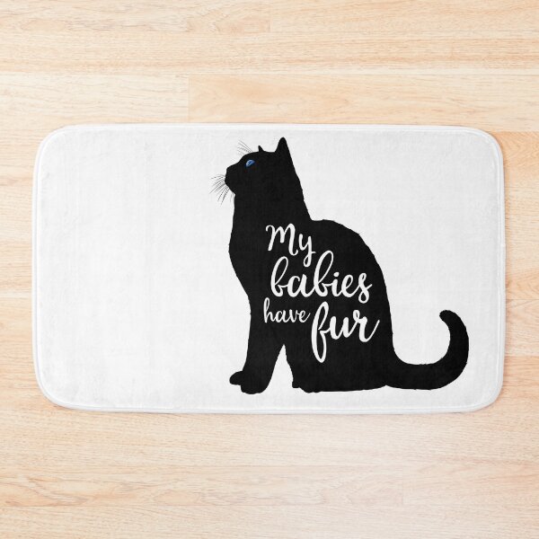 Item preview, My Babies Have Fur in Black Cat Silhouette designed and sold by Carleah Unique.