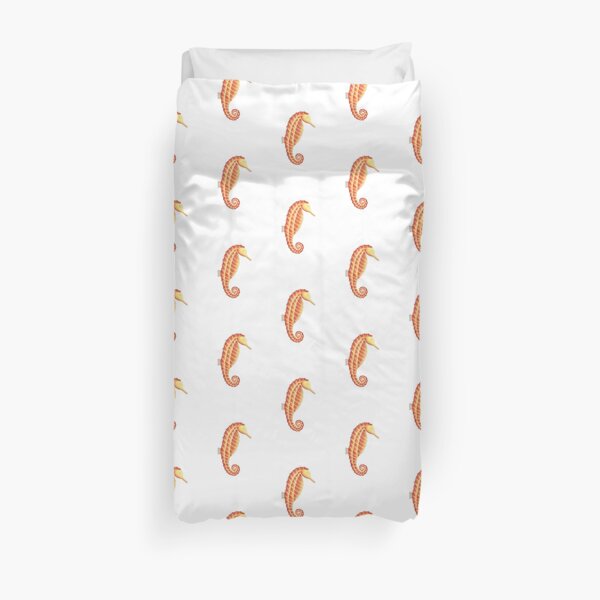 The Peaceful Solitary Seahorse Duvet Cover