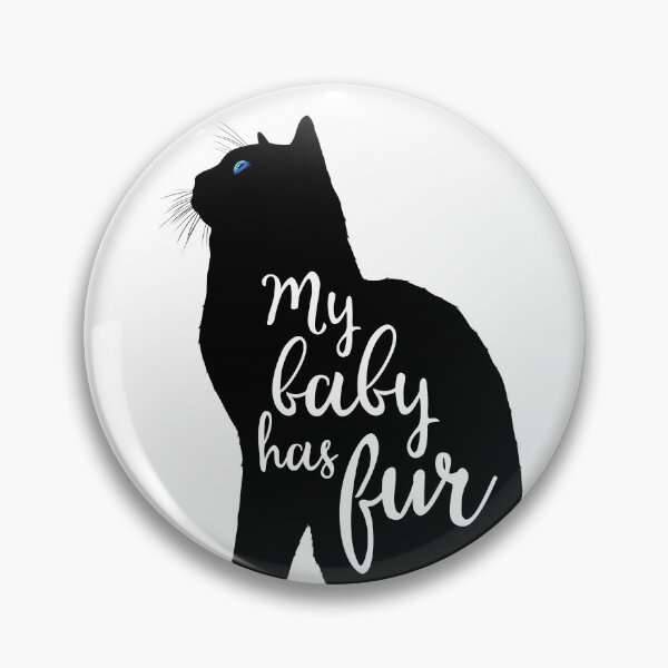 Item preview, My Baby Has Fur in Black Cat Silhouette designed and sold by Carleah Unique.