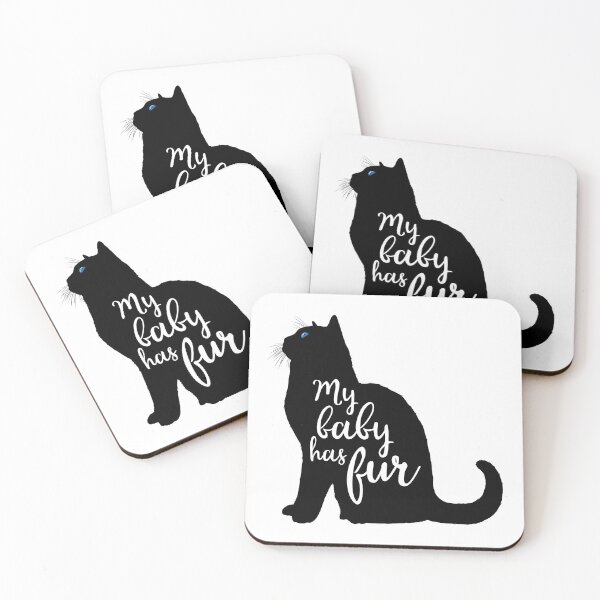 Item preview, My Baby Has Fur in Black Cat Silhouette designed and sold by Carleah Unique.