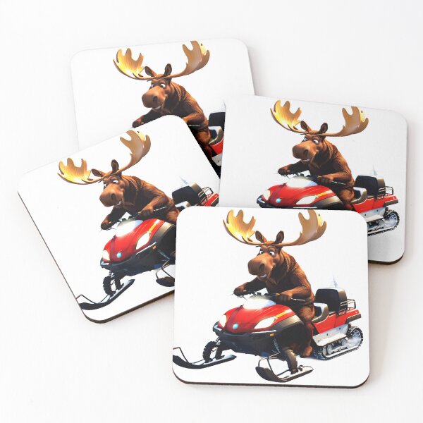 Item preview, A Moose on a Snowmobile designed and sold by MissQuiss.