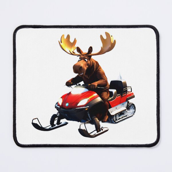 Item preview, A Moose on a Snowmobile designed and sold by MissQuiss.
