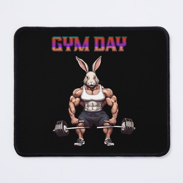 Item preview, Gym Day,Funny Rabbit bodybuilding designed and sold by Design 91maji.