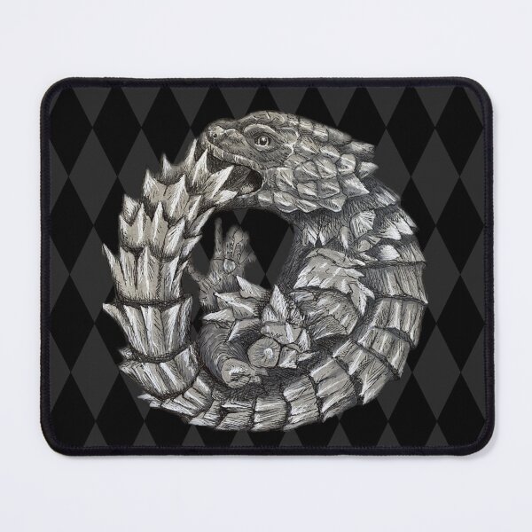 Item preview, Hand Drawn Armadillo Lizard with Harlequin Diamond Pa designed and sold by Zurickdesigns.