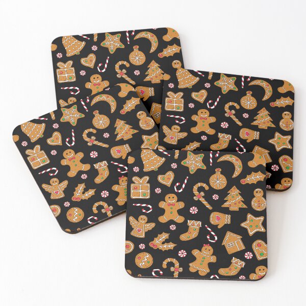 Item preview, Christmas Gingerbread Shapes Pattern designed and sold by HotHibiscus.