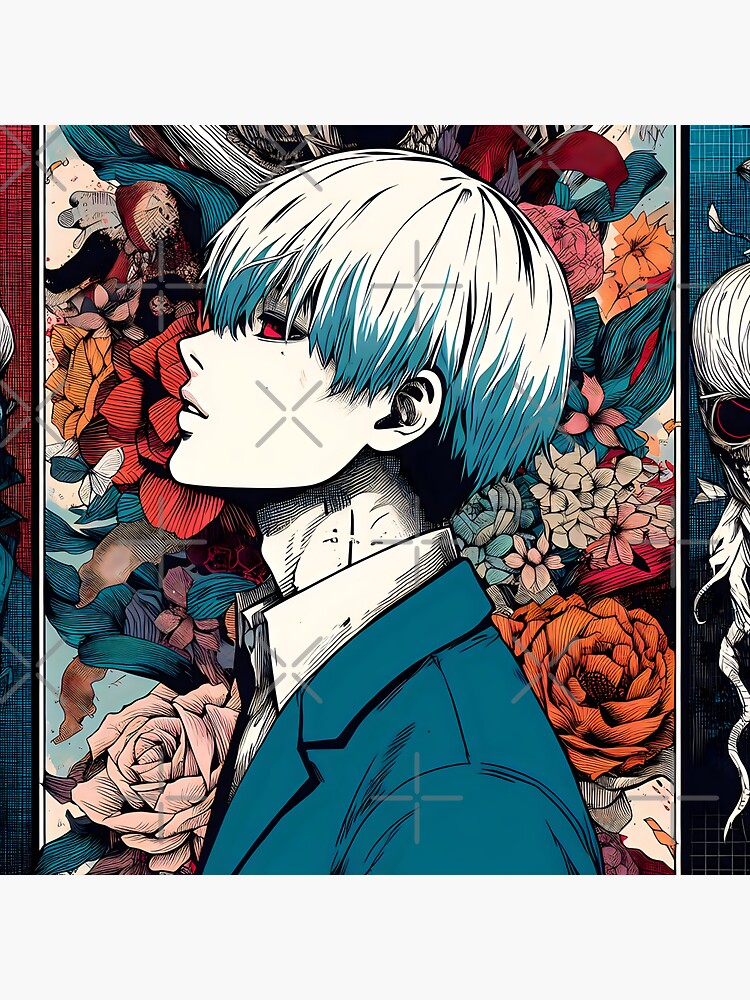 "Exploring the Dark Depths An Anime Manga Classic Concep" Sticker by