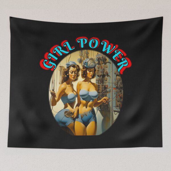 Item preview, Victorian Retro Girl power, high energy construction female only construction crew, grl pwr retro style designed and sold by sailorsam1805.