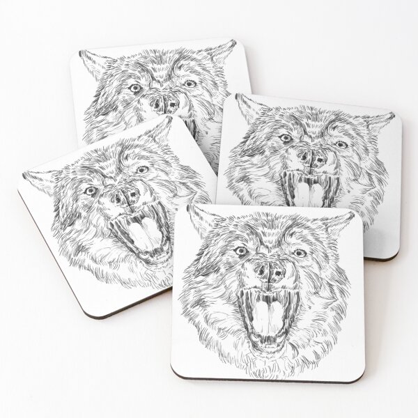Item preview, Snarl wolf line design designed and sold by FoxParadise.