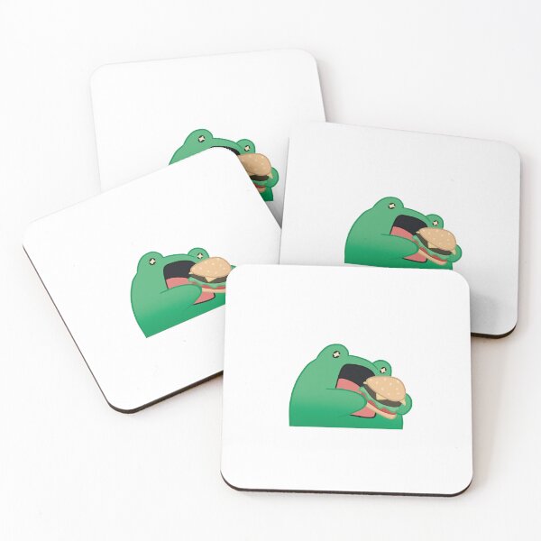 Item preview, CHOMP FROG Eating a Burger|| Cute frog emote || Emoji || Sticker || Adorable || Animal || Silly || Burger || Eatin designed and sold by tomichuuu.
