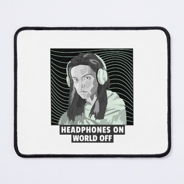 Item preview, HEADPHONES ON / WORLD OFF designed and sold by Hardstyle-Tees.