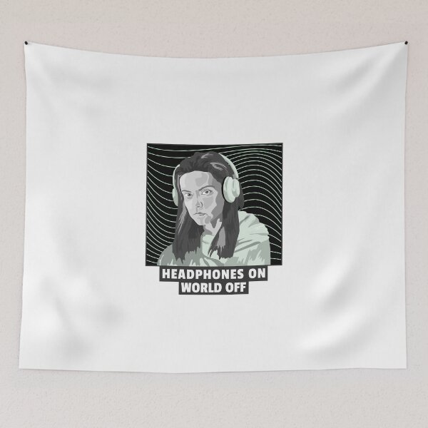 Item preview, HEADPHONES ON / WORLD OFF designed and sold by Hardstyle-Tees.