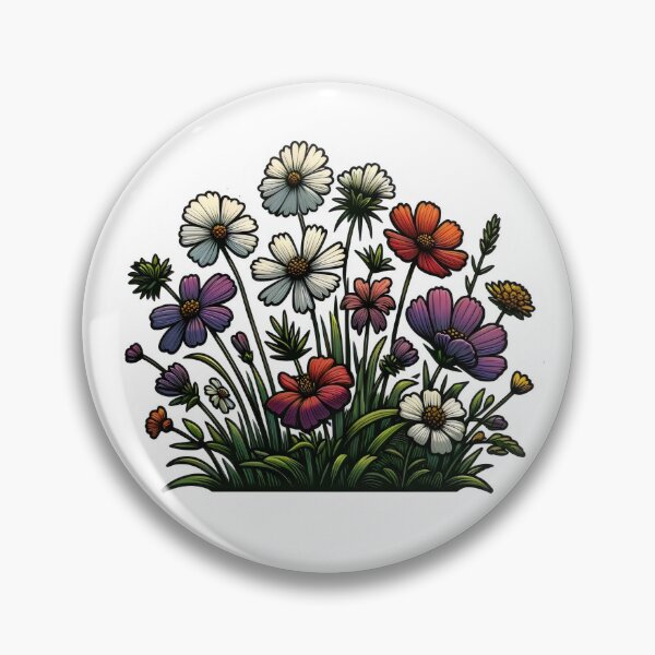 Artikelvorschau, handgezeichnete Wildblumen entworfen und verkauft von Truck Stop One.